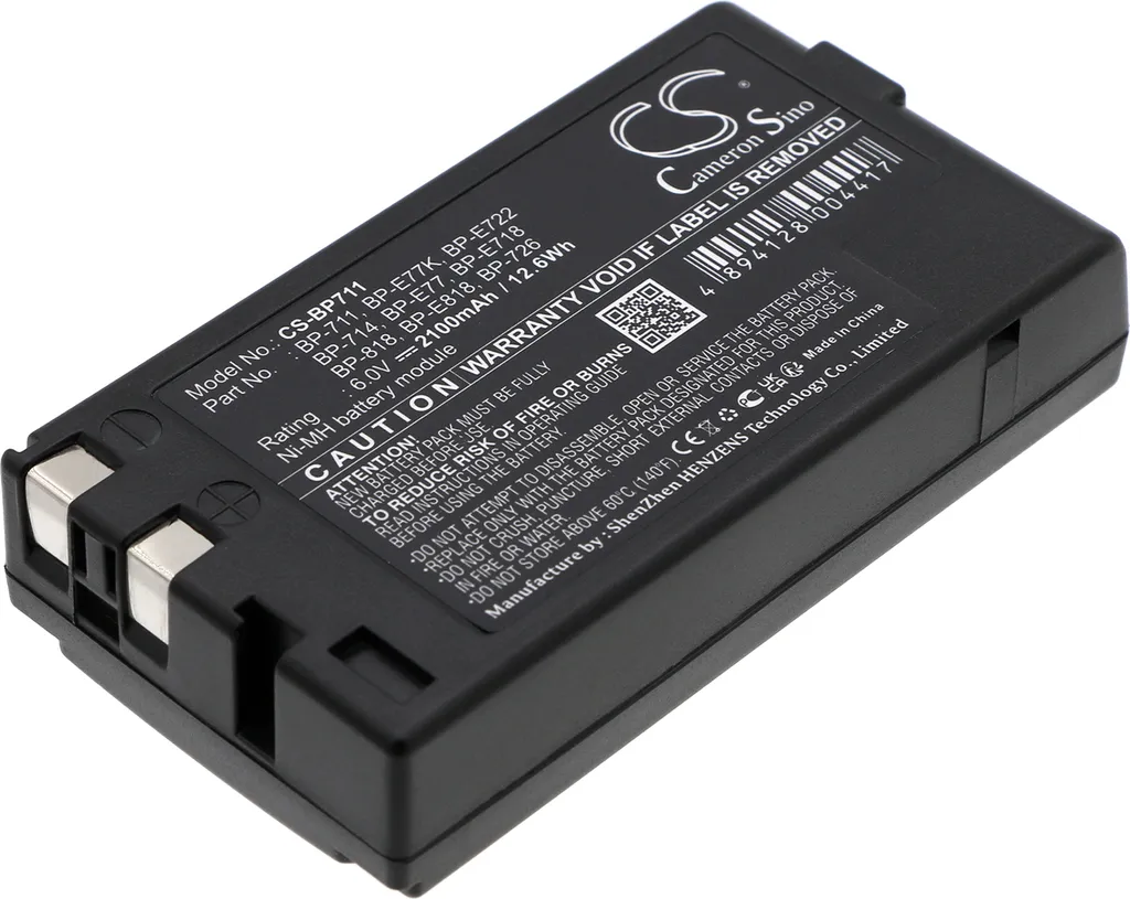 Batteria Nuova Canon Serie E E06-E620 | Ricambio Techtek 6V 2100mAh