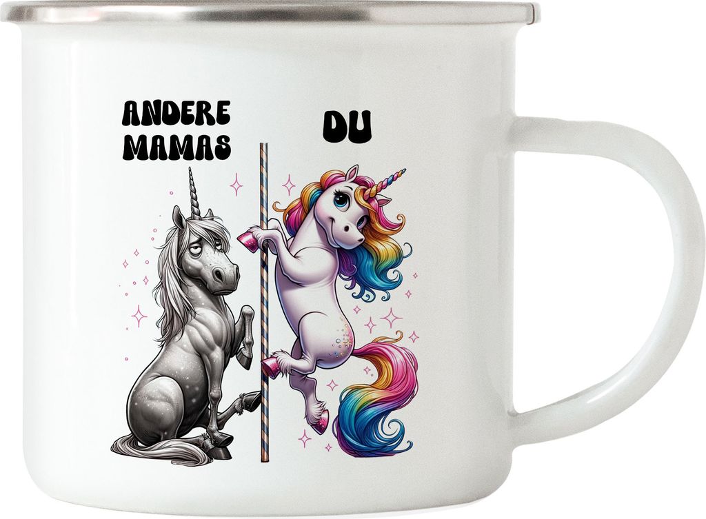 Andere Mamas Du Einhorn Emaille Tasse Lustige Mama Geburtstag Geschenk