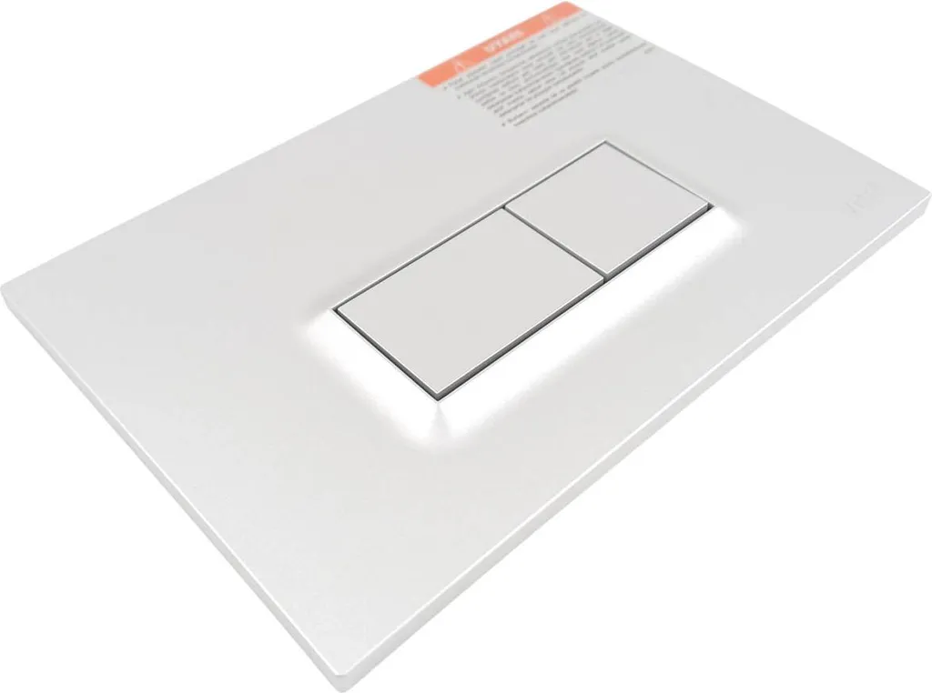 VitrA 740-0686 Plaque de Commande WC Anti-trace de Doigts Inox Mat - 7