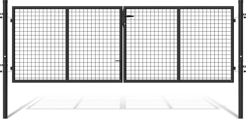 Izrielar Doppelflügel Gartentor  Anthrazit, 300 x 100 cm Produktbild 