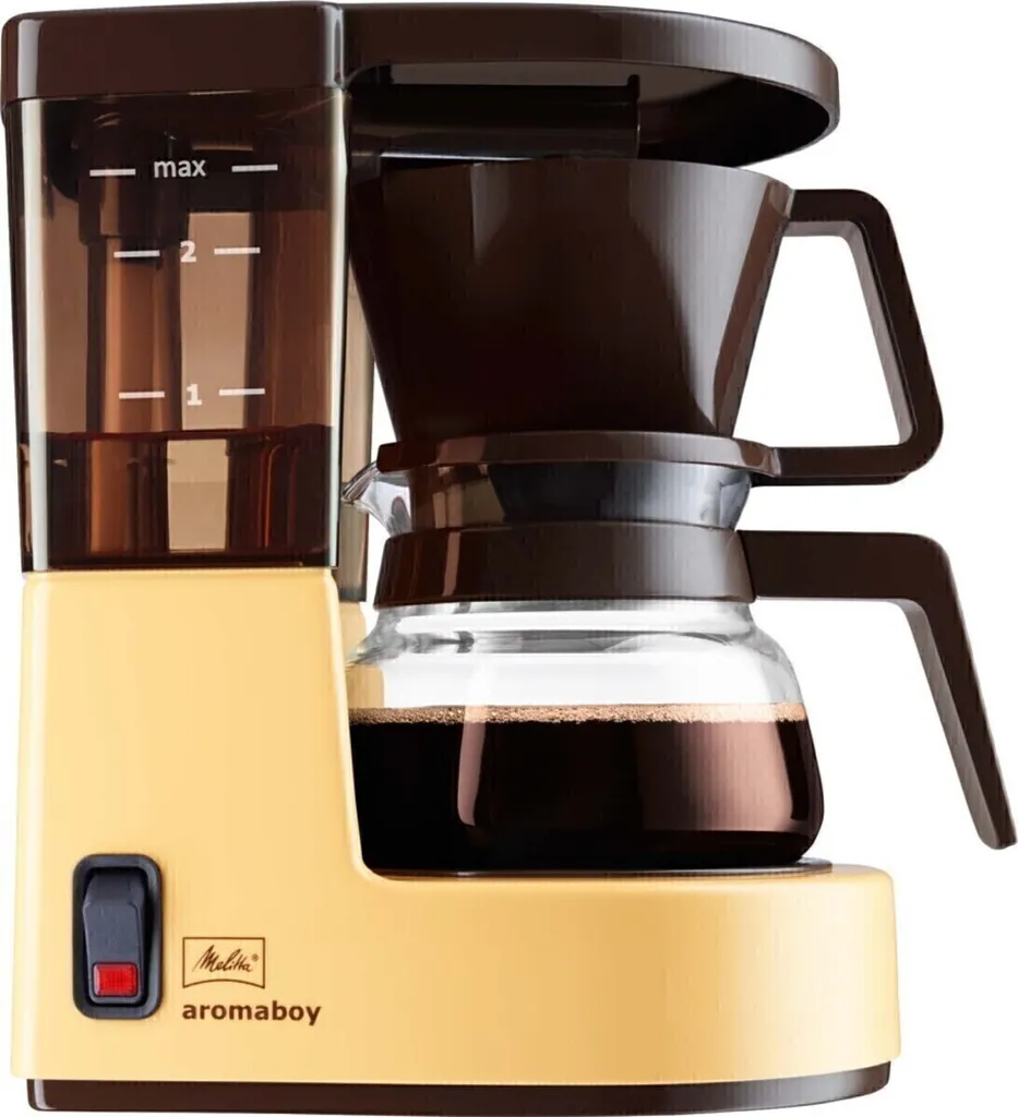 Melitta Aromaboy Cafetière Filtre Beige et Brun - Machine à Café Rétro