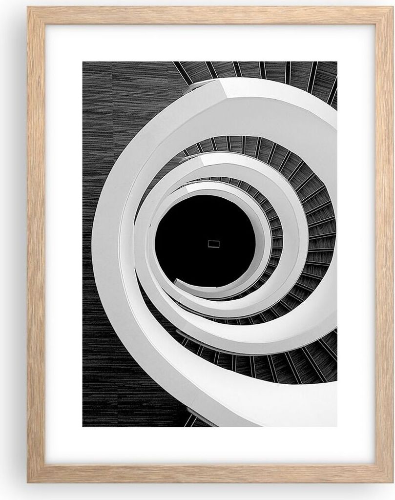 Gerahmtes Poster - Rahmen in heller Eiche - Stück Modern Produktbild 
