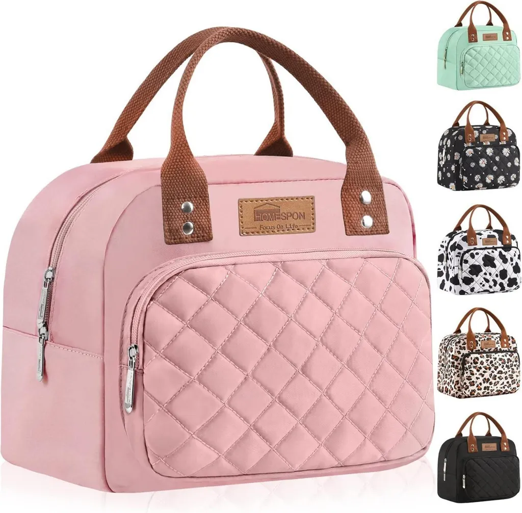 Borsetta Termica Rosa Elegante | Borsa Isolata Pranzo Adulti Design