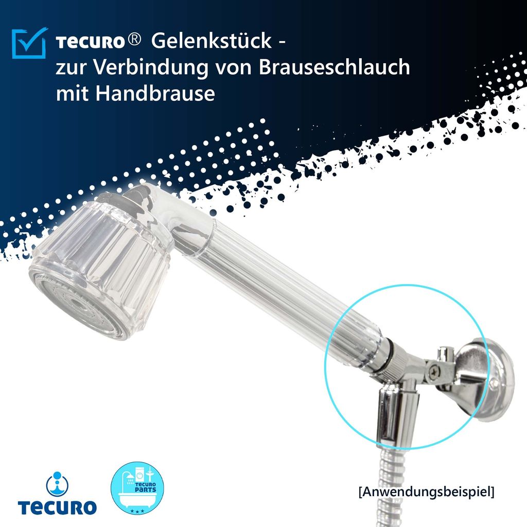 tecuro Gelenkstück - Aufnahme für Brausestangen und Produktbild 2
