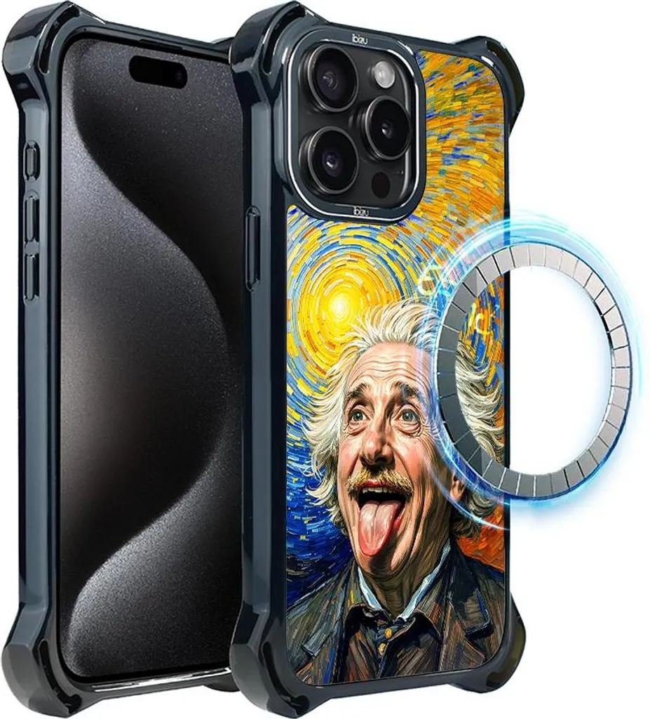 Custodia iPhone 15 Pro IBIZU DropGuard Ultra MagSafe - Design Einstein