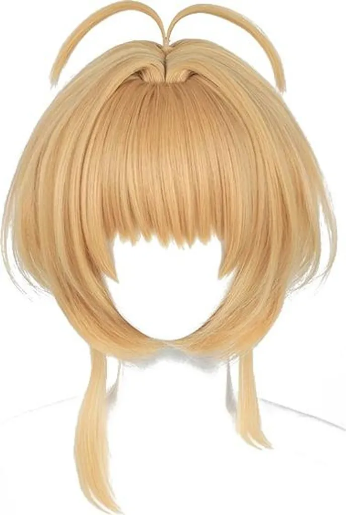 Parrucca INF Dorata Anime - Fibra ad Alta Temperatura con Codini