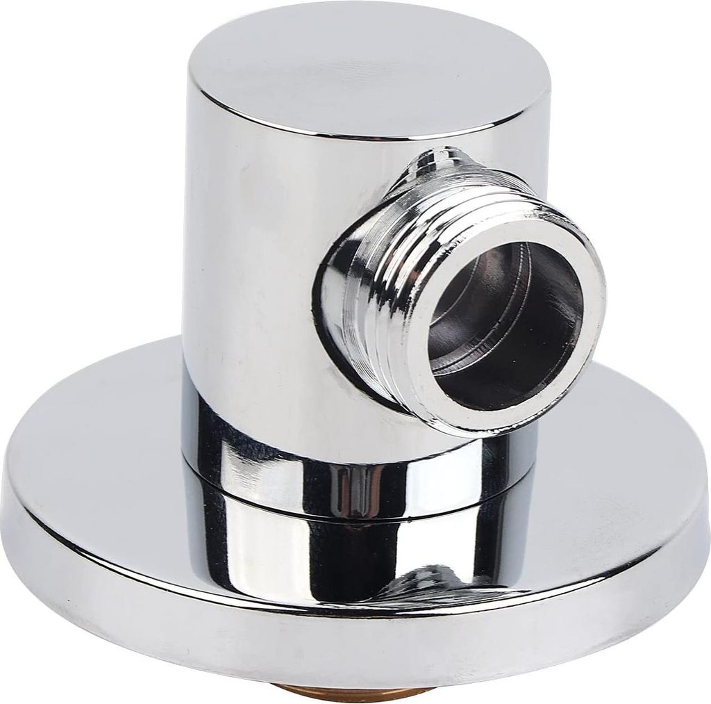 Runder Schlauchanschluss G 1/2 - Chrom Wandanschluss - Arc Universal Messing Duschanschluss für Handbrause