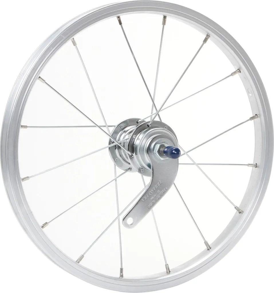 Roue arrière 16 pouces en aluminium argenté pour vélo pliant et ville