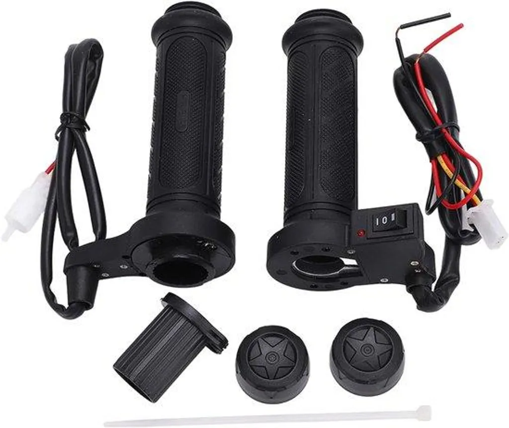 Paire de Poignées de Moto Chauffantes Universelles 7/8'' pour Guidon 22mm
