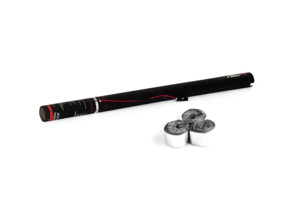 Streamer Électrique 80cm Argenté : Finis les Canons Manuels Difficiles