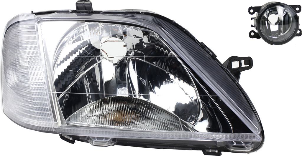 Johns, Scheinwerfer Halogen Haupt passend für Dacia Logan 09/2004-05/08 H4 Re. + Nebel. 6001546789 8200074008 6202E1 00006202E1 6710027 0000620639...