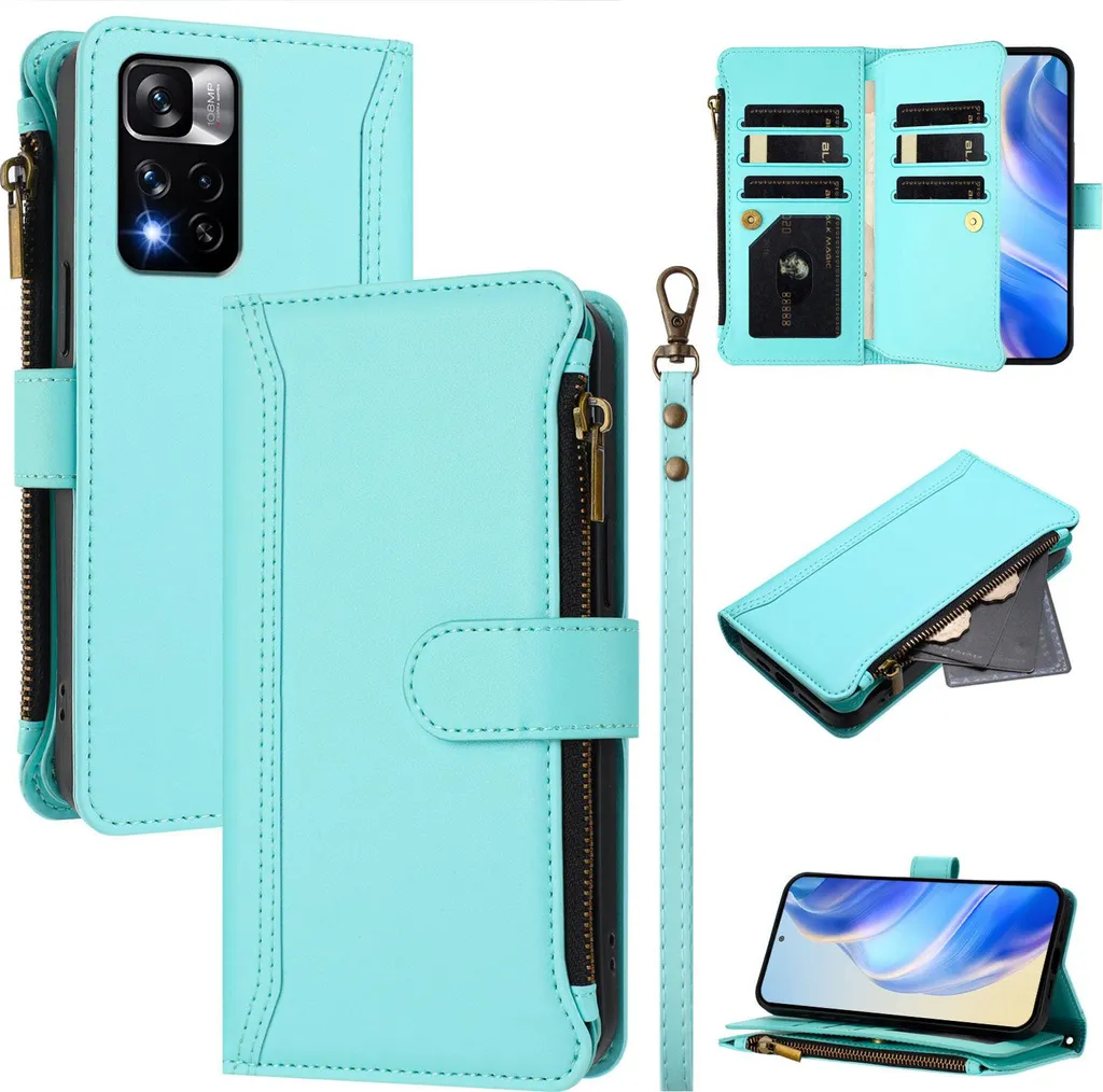 Idea Regalo: Custodia Portafoglio Xiaomi Redmi Note 11 Pro+ Verde