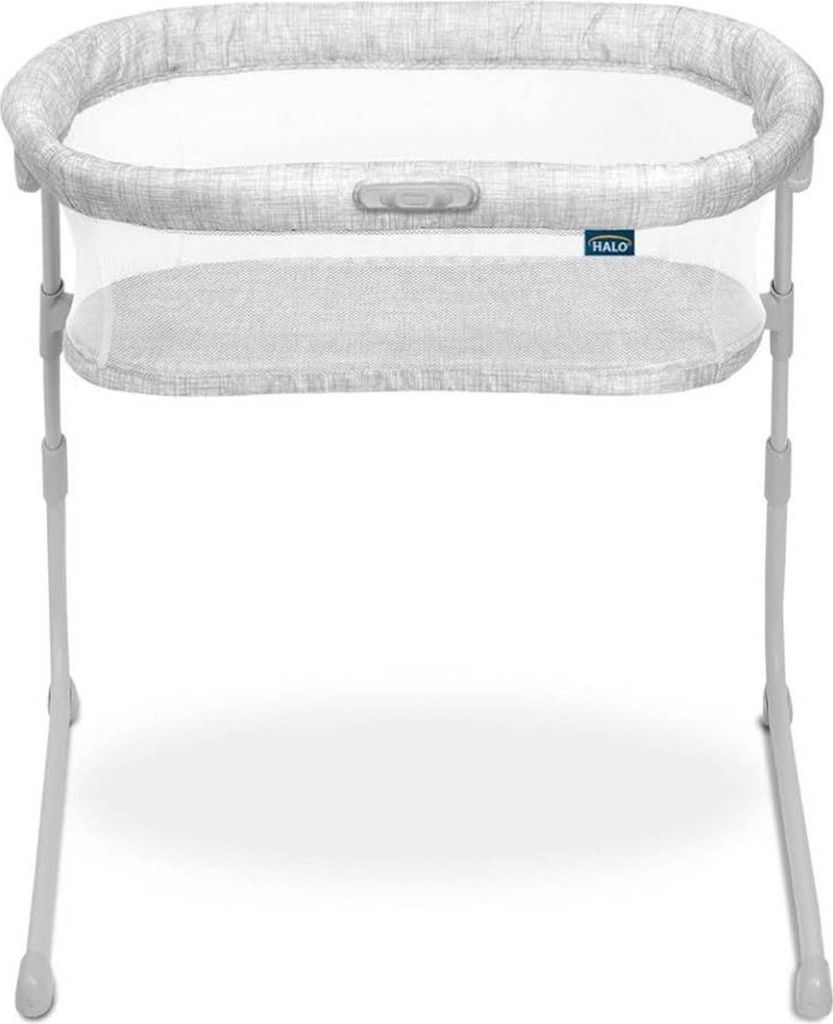 HALO Baby Flex BassiNest verstellbarer Reise-Kinderwagen leicht zusammenklappbar mit Matratze Tragetasche Heather Weave