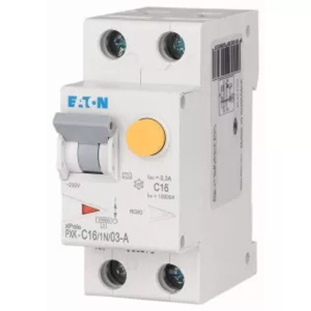 Eaton PXK-C16/1N/03-A FI/LS, 16A, 300mA, LS-Kennline-C, 1p+N, FI-Char: A , 236972