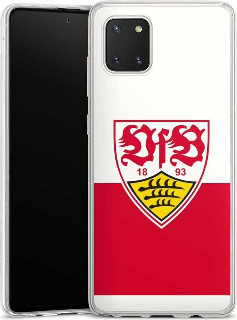 DeinDesign Slim Hülle für Samsung Galaxy Note 10 lite Silikon Case Ultra Dünn Handyhülle Logo Offizielles Lizenzprodukt VfB Stuttgart
