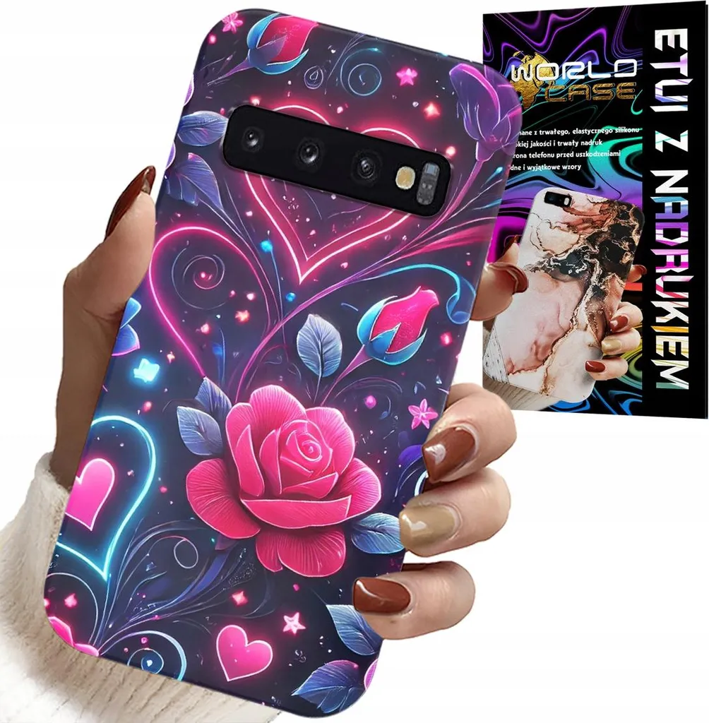 Custodia Per Samsung Galaxy S10 Plus - Cuore, Rosa, Custodia Per Adolescenti + Pellicola