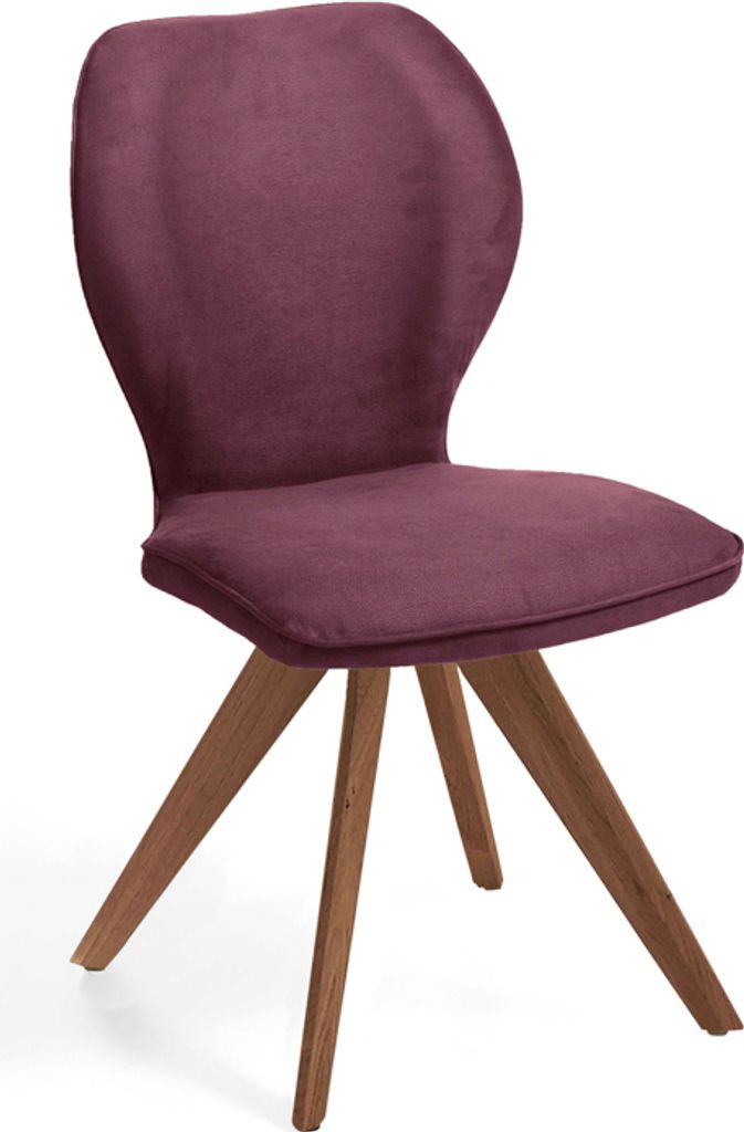 Niehoff Sitzmöbel Colorado Trend-Line Design-Stuhl Wild-Nussbaum/Polyester - 180° drehbar