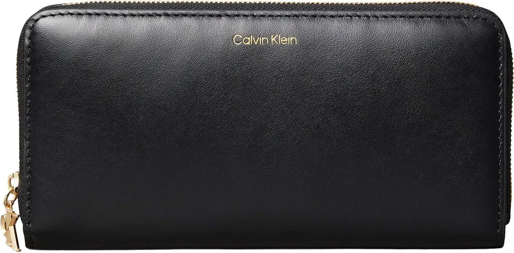 Portefeuille Zippé Calvin Klein Noir - Grand Format Multi-Compartiments - 9