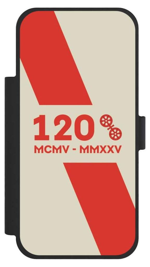 NIVOCASE Klapphülle für Apple iPhone 17 Pro Max Handyhülle aus Kunst Leder NIVOflip schwarz 1. FSV Mainz 05 E.V. 120 Jahre Bundesliga