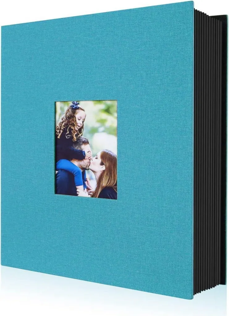 Lanpn album fotografico 10x15 formato verticale in lino slip-in album blu-verde 400 pagine