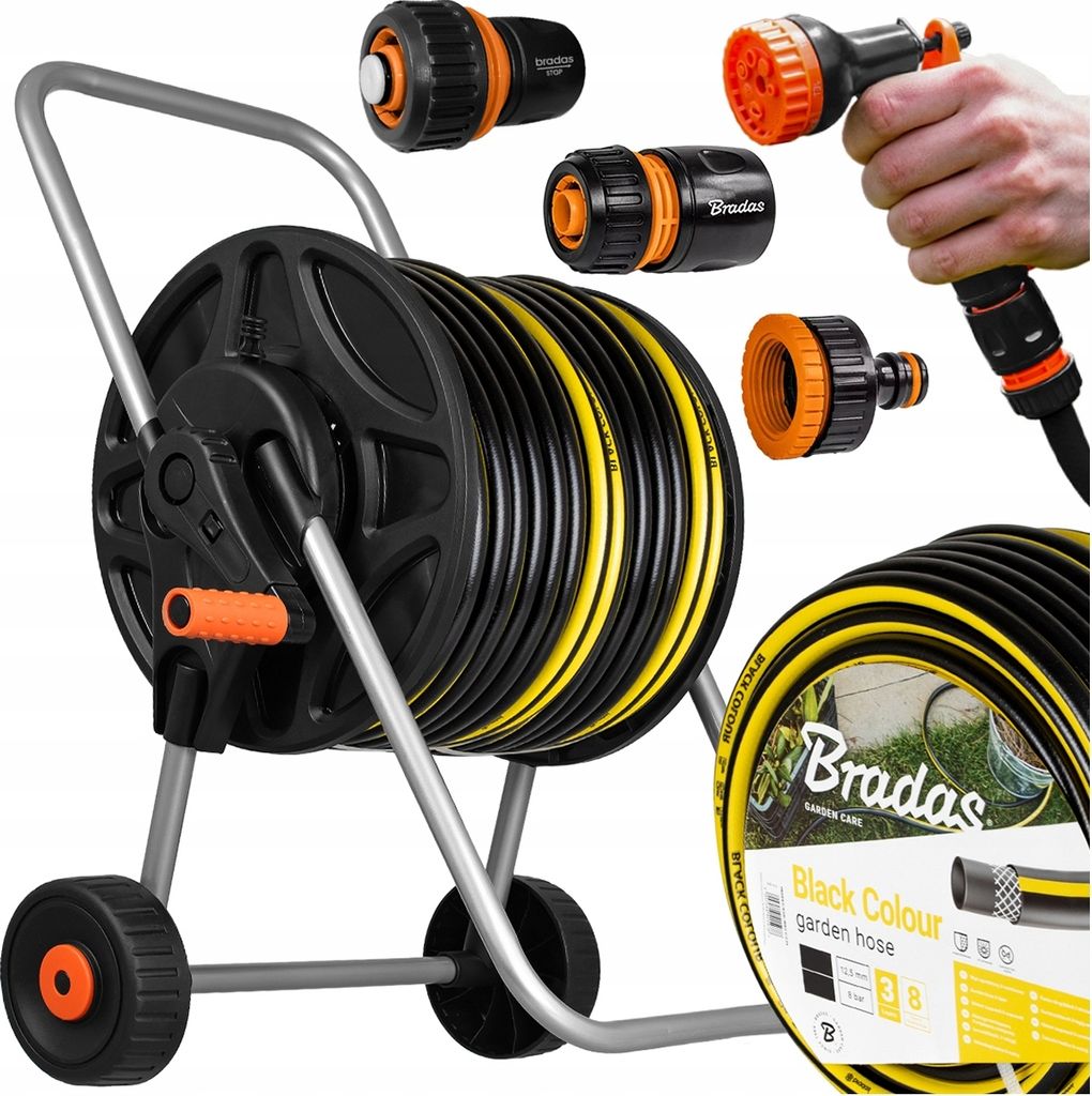 Set di tubi da giardino Bradas Colore nero 1/2" 50m | Immagine del prodotto 