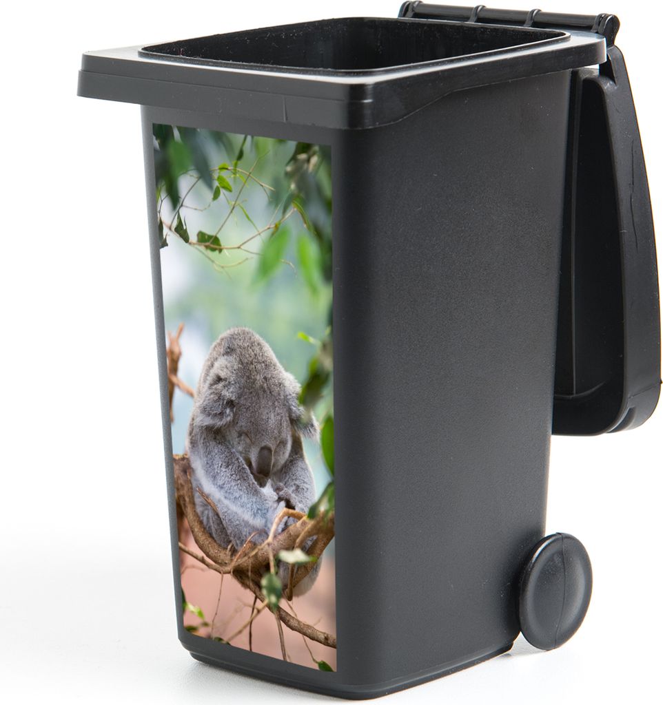 MuchoWow Mülltonnenaufkleber Koala - Zweige - Kinder - Jungen - Mädchen 44x98 cm - Containeraufkleber - Aufkleber - Mülltonnen-Aufkleber