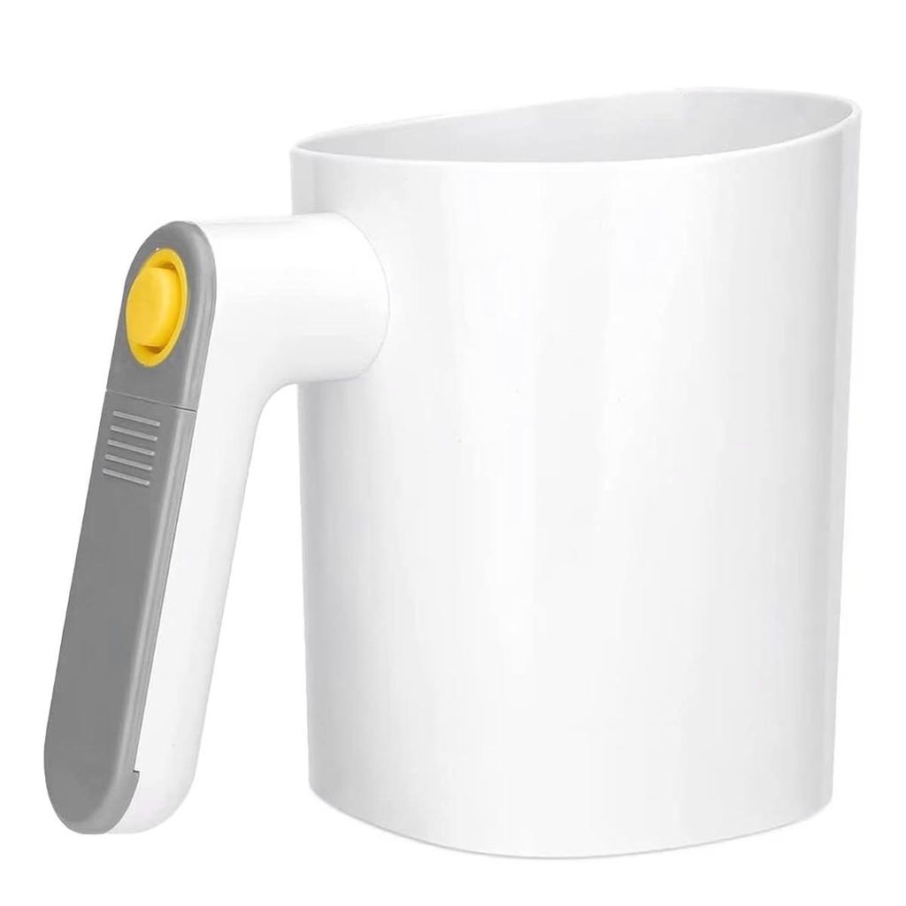 Elektrisches Mehlsieb,Edelstahlgeflecht, Backwerkzeugsieb, Kochen, Edelstahl-Mesh-Shaker, handlicher Puder-Shaker, Sieb, Gebäck (weiß)