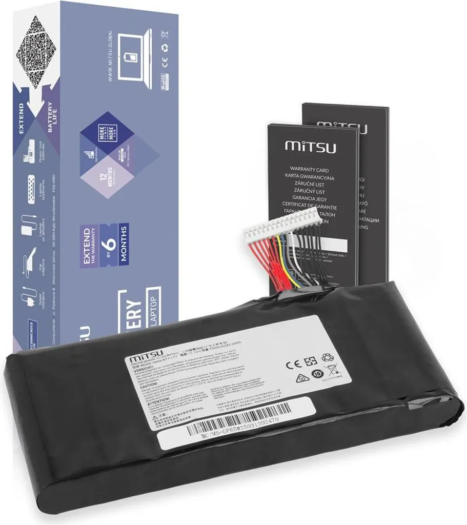 Batterie pour ordinateur portable MSI GT72 de 7500mAh