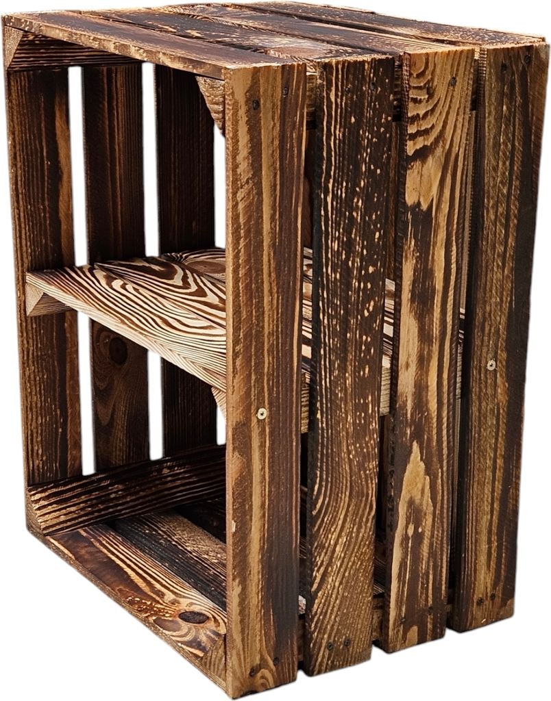Holzkisten 2er Set mit Regalboden Kurz 50 x 40 x 30cm Produktbild 9