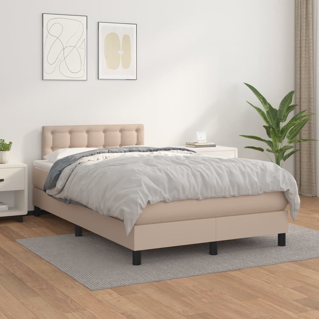 Maison Exclusive - Boxspringbett Matratze Cappuccino-Braun 120x200cm Kunstleder