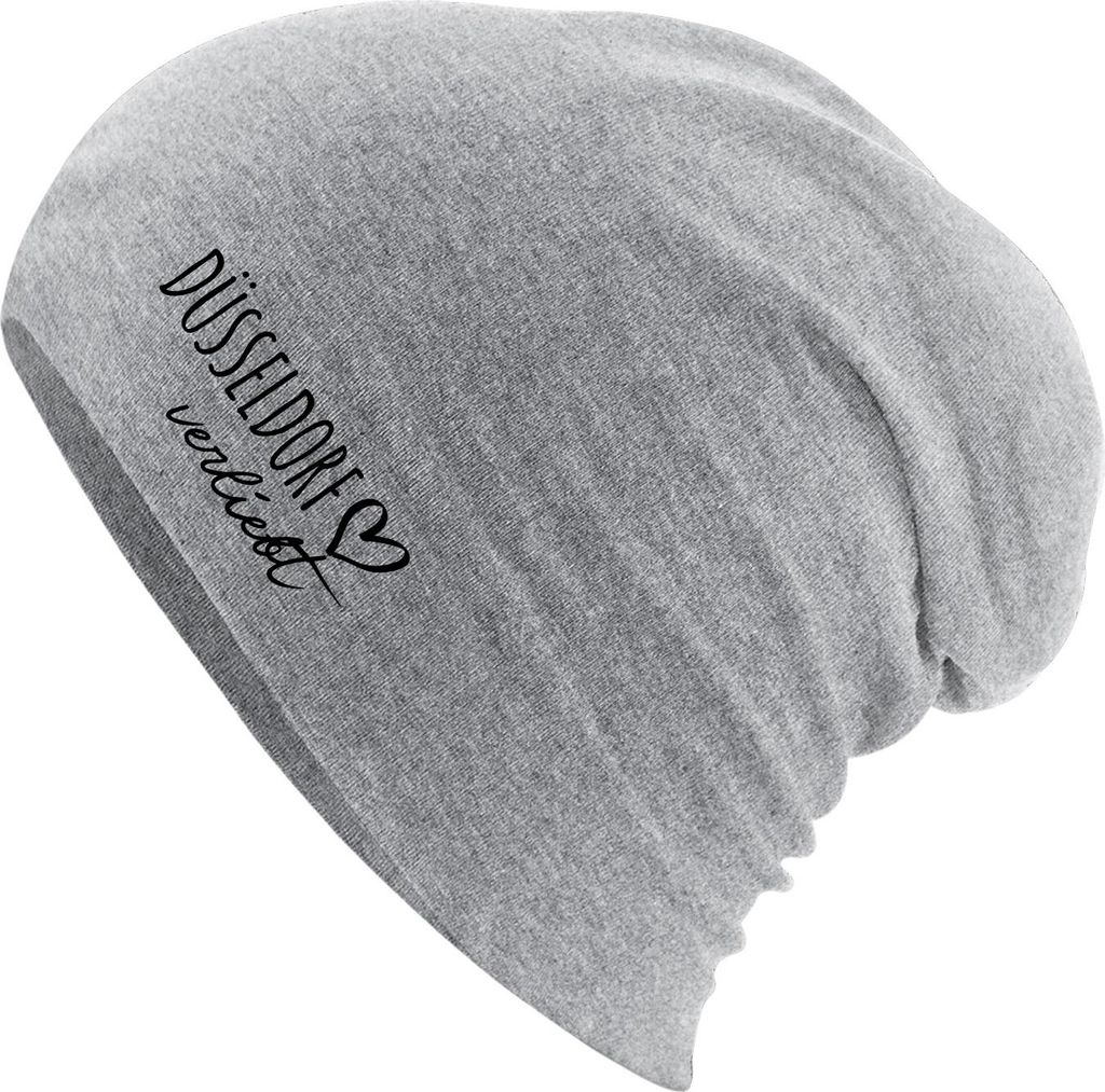 Huuraa Beanie Düsseldorf verliebt Heather Grey One Size Produktbild 
