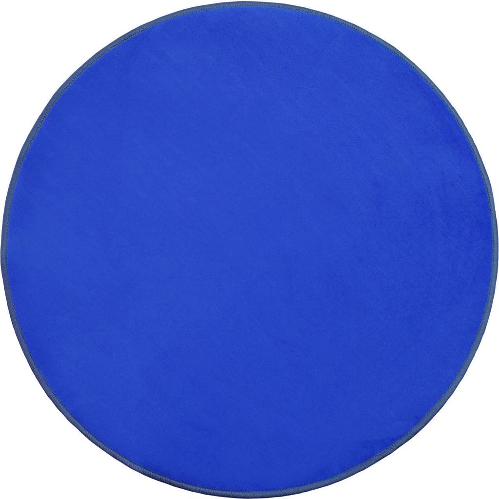 Primaflor Spielteppich SITZKREIS - Rund - Blau - 100cm - Viele Farben & Formen - Sitzunterlage für den privaten Gebrauch, Kitas & Schulen