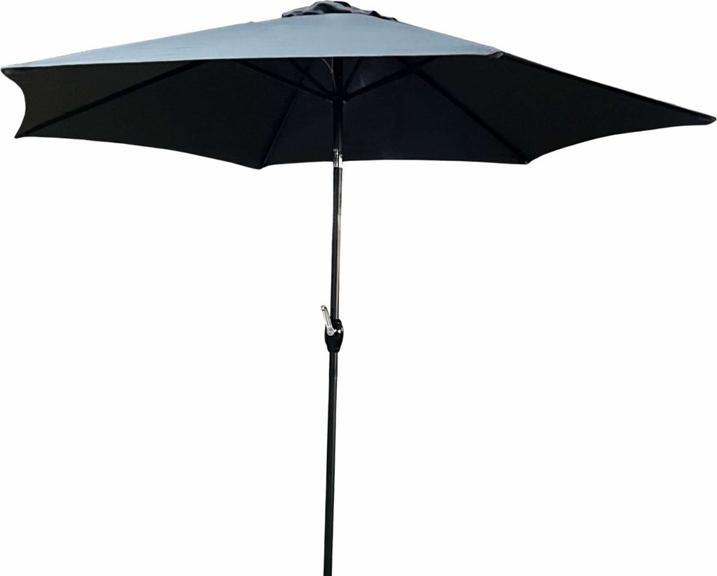 Garten-Sonnenschirm ORIENT mit verstellbarem Neigungswinkel Dunkelgrau Gewicht 4,5 kg L270 x B270 x H235 cm