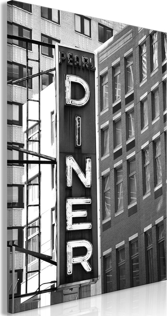 Italienischer Leinwand Leinwandbild - New York Neon Sign (1 Part) Vertical 60x90 cm Städte d-B-0357-b-a