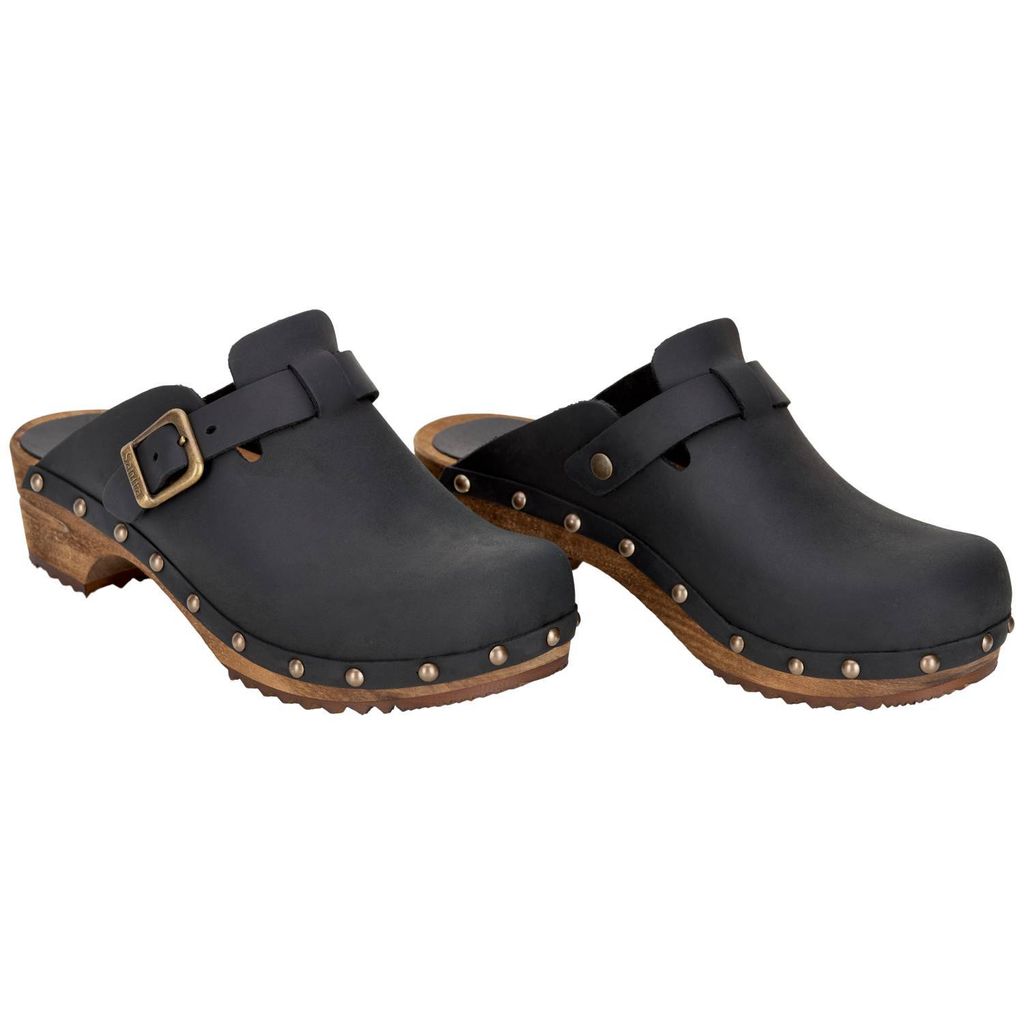 Sanita Wood-Kristel Open Clog Black Gr.41