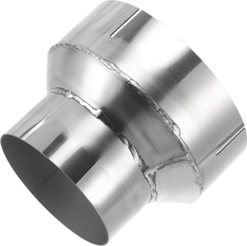 3.5"OD bis 5"OD Mandrel Abgasrohr Bogen Ellbogen Konzentrischer Reduzierer T304 Edelstahl Rohr Adapter 4 Zoll Länge Silberton