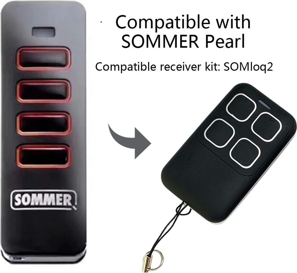 Handsender passend für Sommer PEARL 4 Befehl - 4018V000 868 MHz SOMloq 2