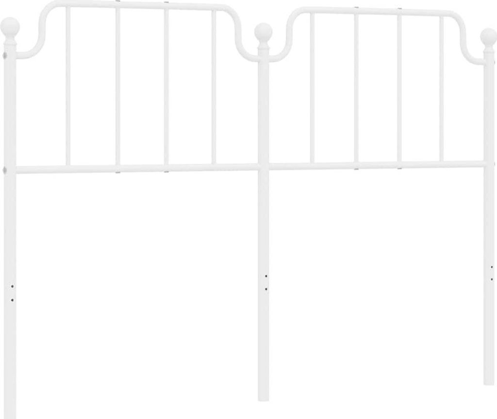 vidaXL Ersatz-Kopfteil Metall Weiß 150 cm