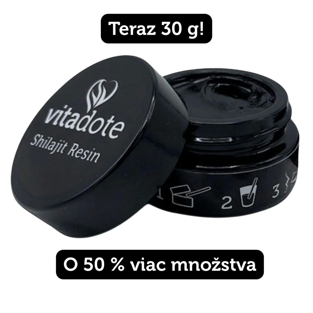 Vitadote Shilajit Resin 30 g – Teraz o 50 % viac množstva! Čistá himalájska živica shilajit