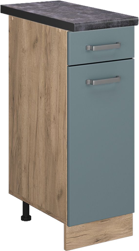 Küchenunterschrank Vicco R-Line Blau-Grau 30 cm , AP Anthrazit, Model 46822