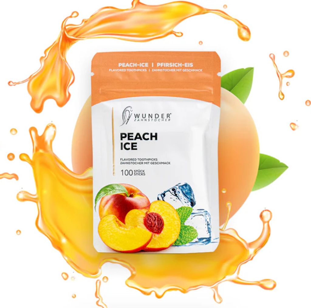 Wunderzahnstocher Peach Ice Aroma Refill Pack 100 Stück Produktbild 