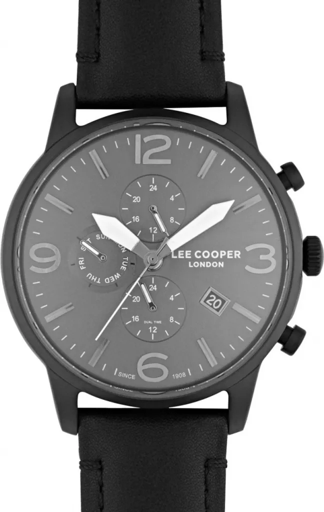 Montre Lee Cooper LC07083.651 Noire avec Bracelet Acier - Design Épuré