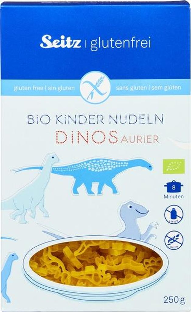 Seitz Glutenvrije Kids Pasta Dino's (250 gr) Productafbeelding 