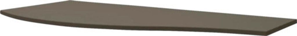 Waschtischplatte Baden Haus Vague 104 x 51 cm Uni Talpagrau ohne Ausschnitt links