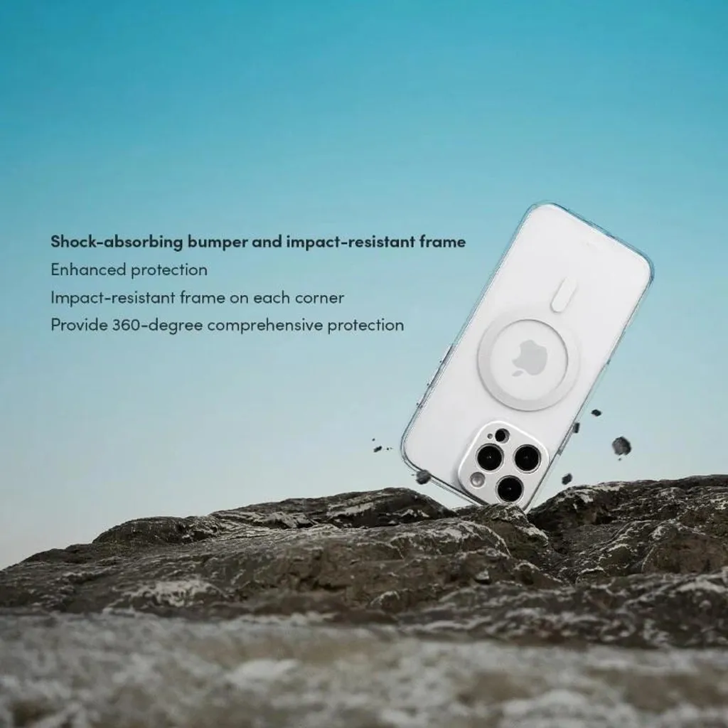 Protégez votre iPhone 16 Pro Max avec la Coque Moshi iGlaze MagSafe Argent - 12