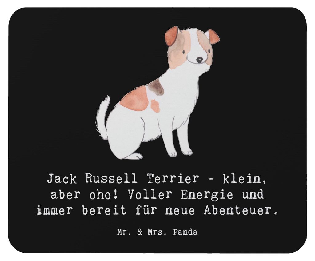 Mr. & Mrs. Panda Mauspad Jack Russell Terrier - Schwarz - Produktbild 