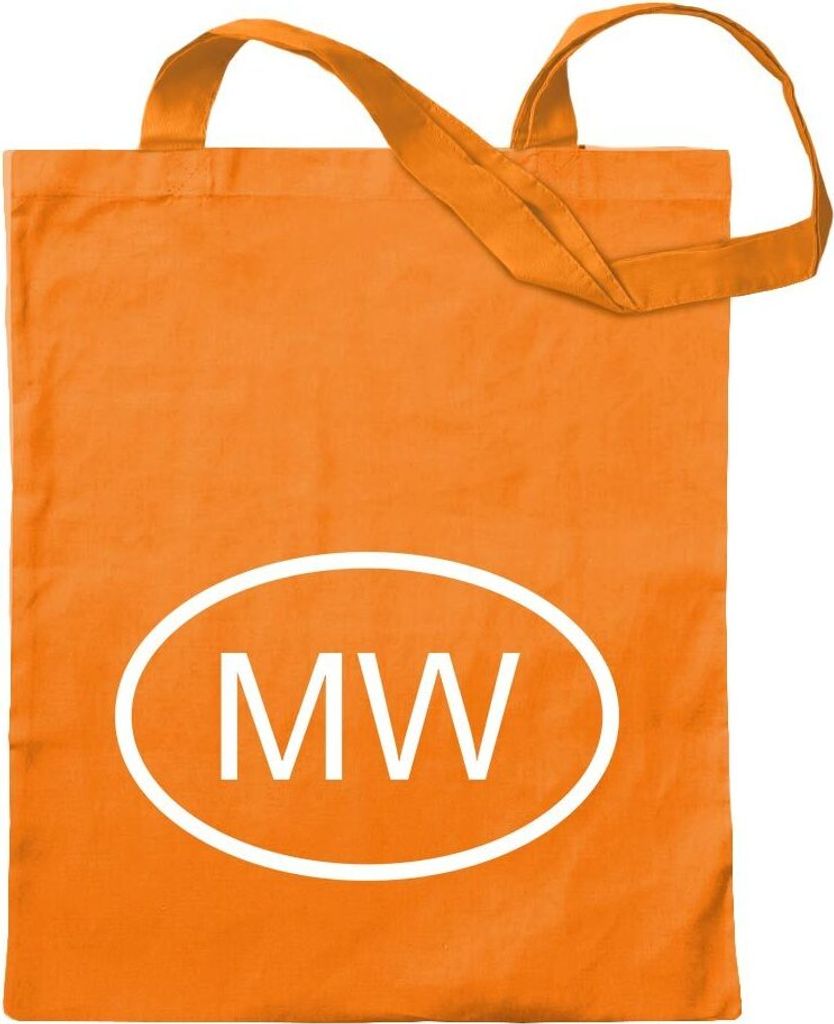 Kiwistar - Baumwolltasche - mandarin - Malawi MW - Turnbeutel Fun Rucksack Sport Beutel Gymsack Ziehgurt