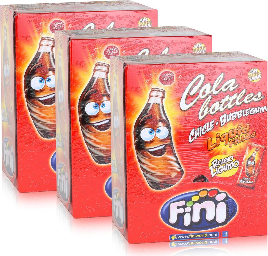 Tri Fini Cola Bottles Bubblegum Kaugummis 200 Stück in der Produktbild 