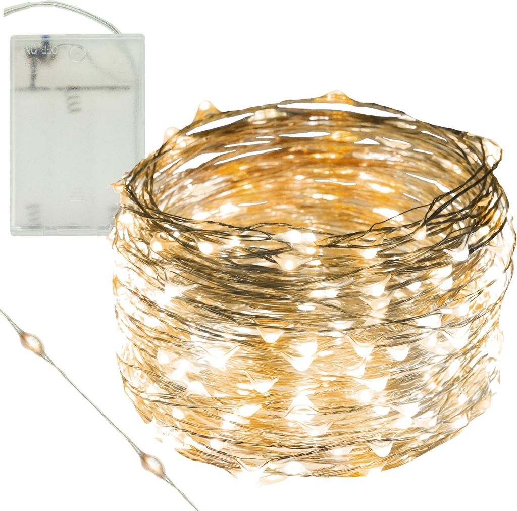 Weihnachtsbaum Draht Lichter 100 Led Batteriebetriebene Produktbild 