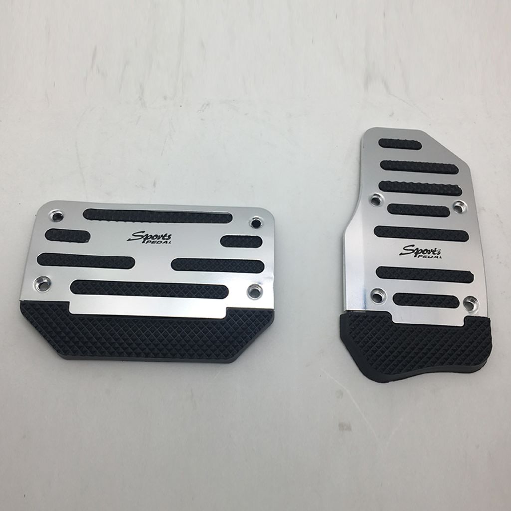 Automobile Anti-Skid Fuß Pedal Handbuch / Auto-Gear Accelerator Brake Cover Treadle Set Universal Application Automatic - Silber